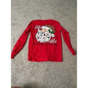 Southern‎ couture, Santa shirt, size small, red, long sleeve